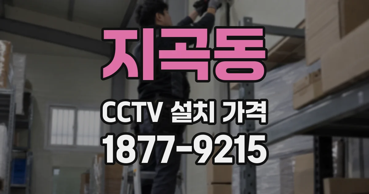 지곡동 CCTV 설치 가격
