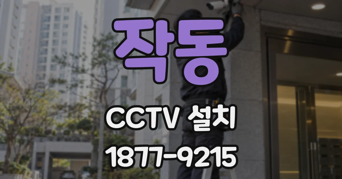 작동 CCTV 설치