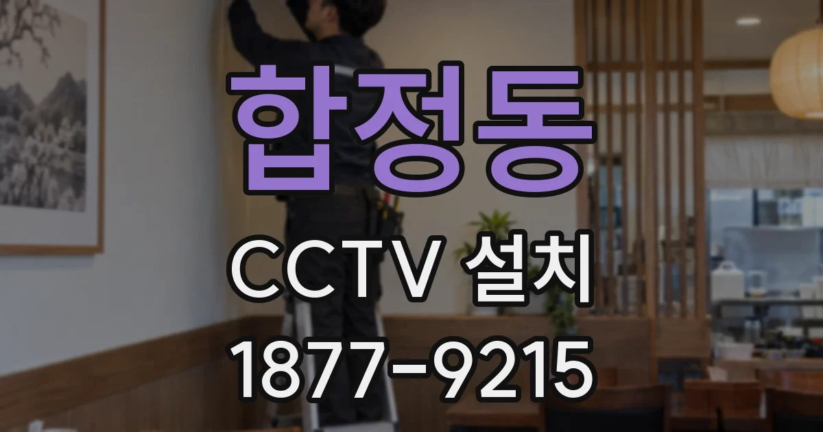 합정동 CCTV 설치