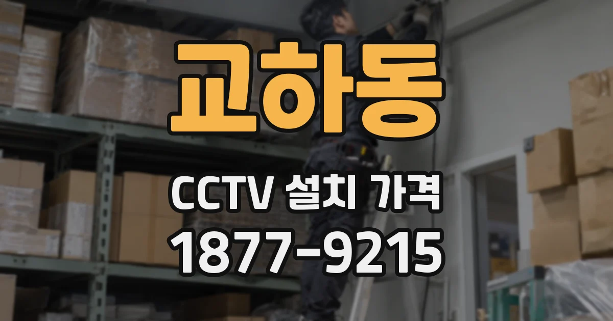 교하동 CCTV 설치 가격