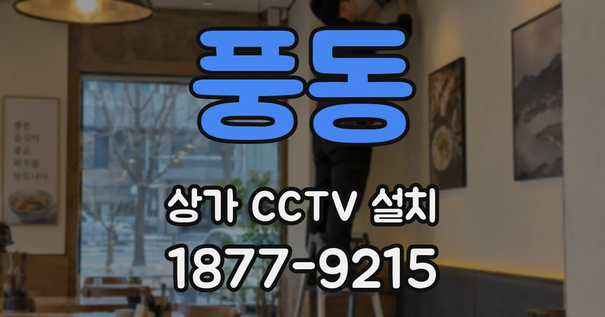 풍동 상가 CCTV 설치