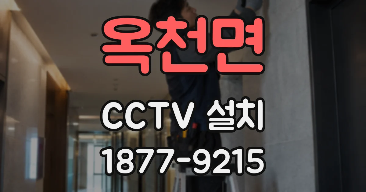 옥천면 CCTV 설치