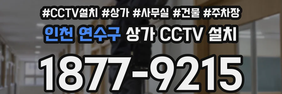 인천 연수구 상가 CCTV 설치