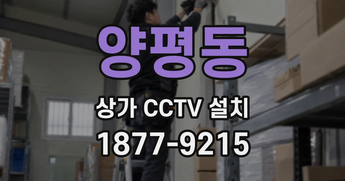 양평동 상가 CCTV 설치
