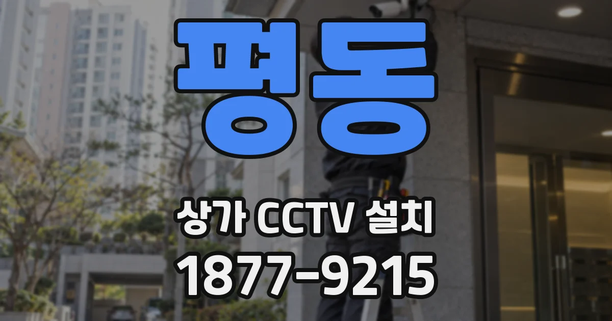 평동 상가 CCTV 설치