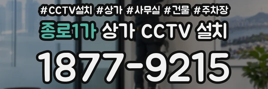 종로1가 상가 CCTV 설치