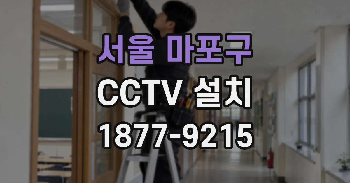 서울 마포구 CCTV 설치