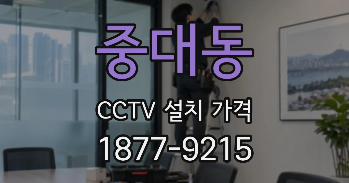 중대동 CCTV 설치 가격