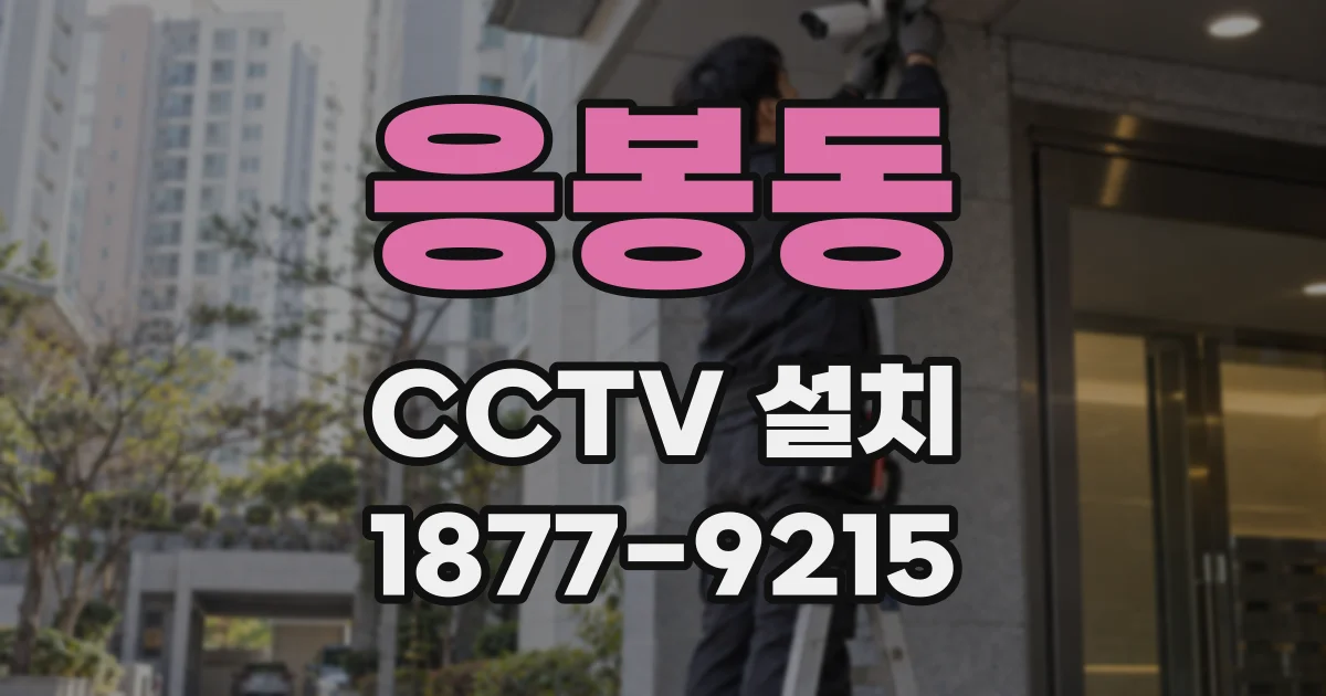 응봉동 CCTV 설치