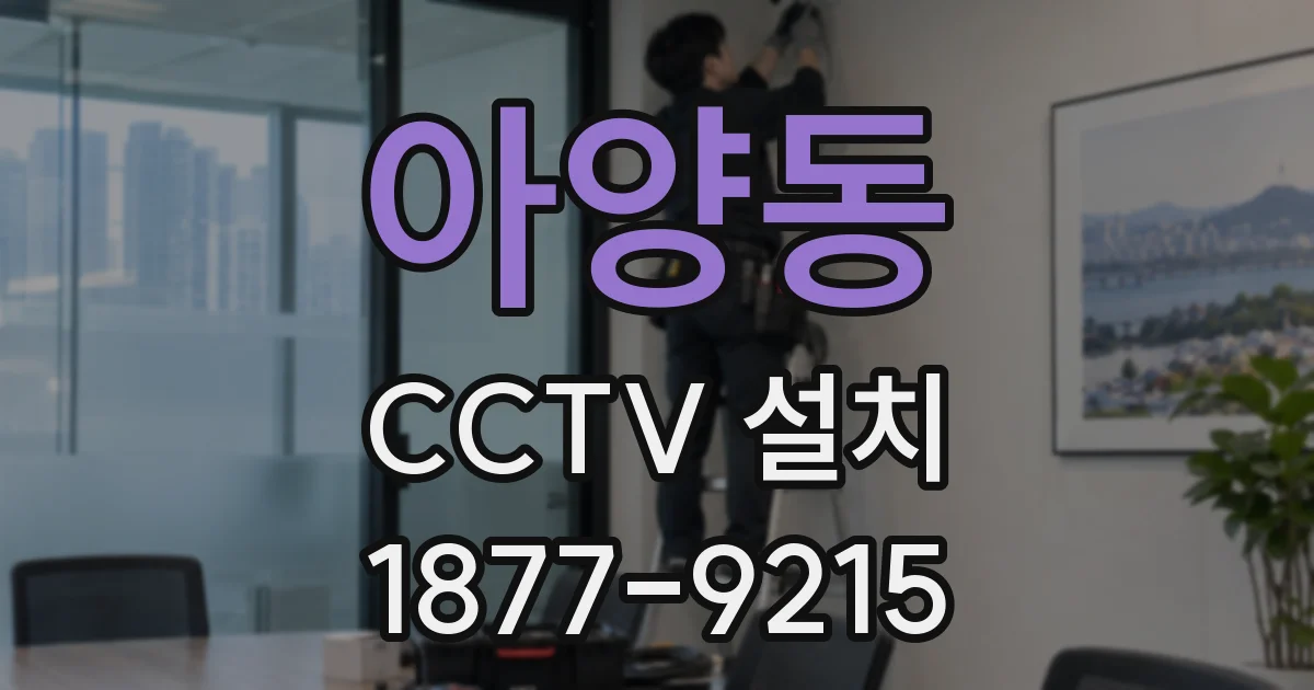 아양동 CCTV 설치