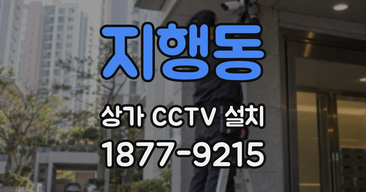 지행동 상가 CCTV 설치