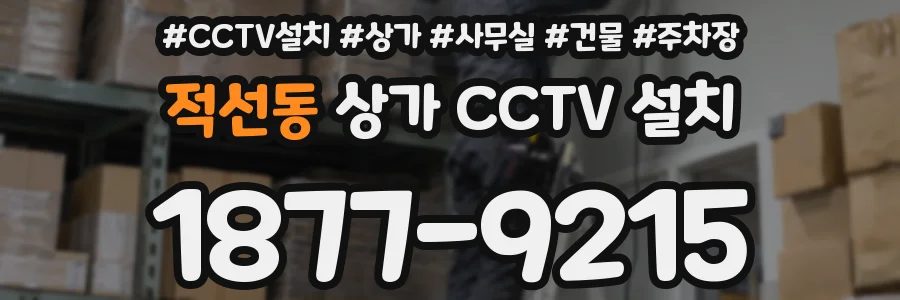 적선동 상가 CCTV 설치