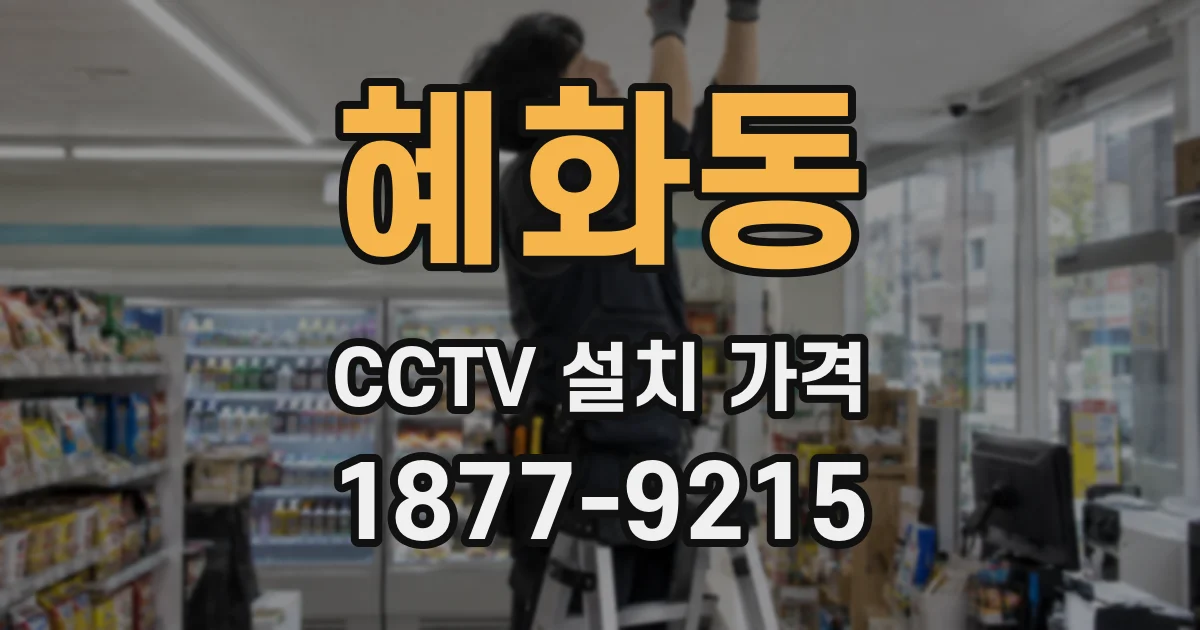 혜화동 CCTV 설치 가격