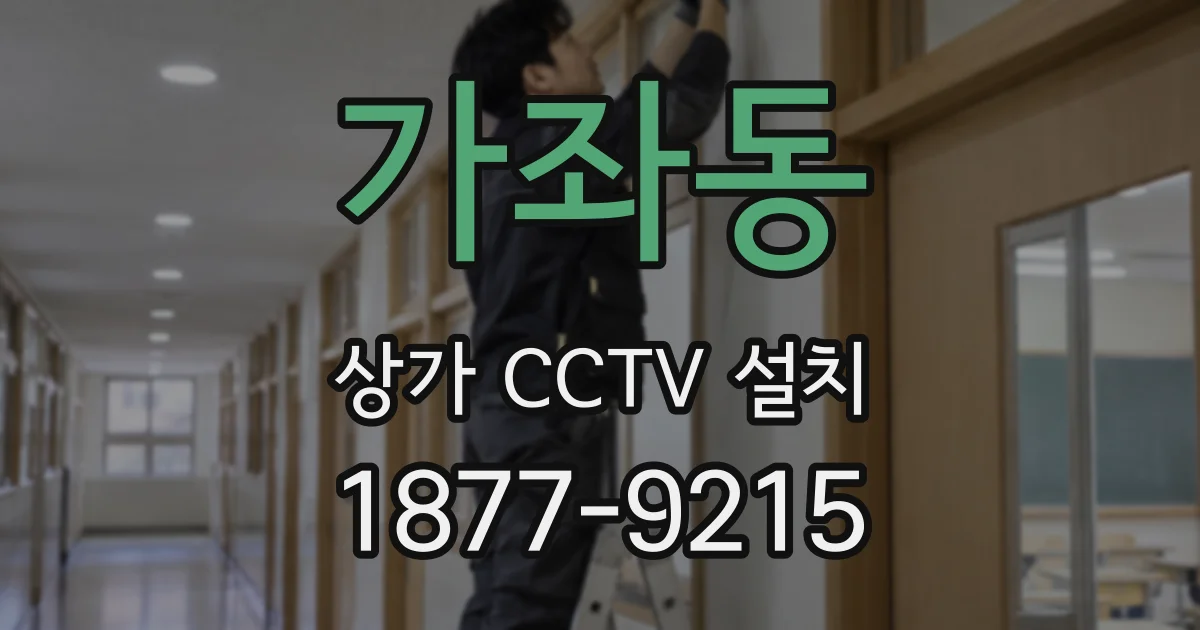 가좌동 상가 CCTV 설치
