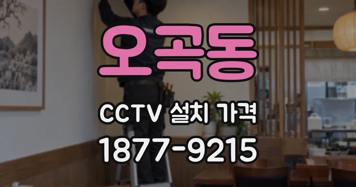 오곡동 CCTV 설치 가격