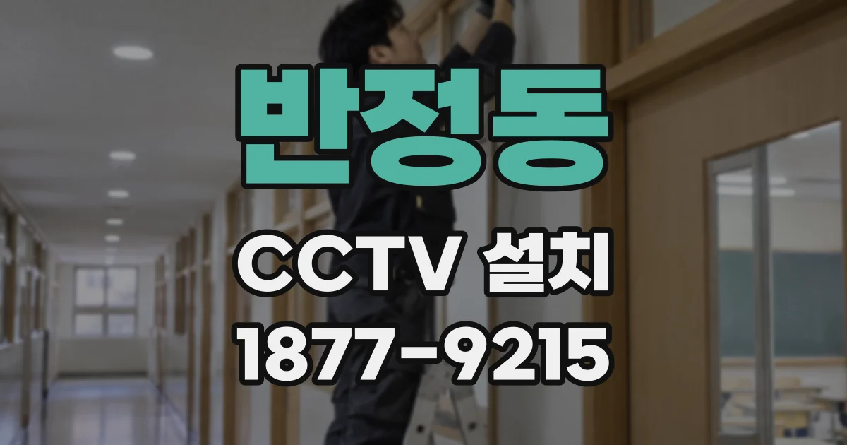 반정동 CCTV 설치