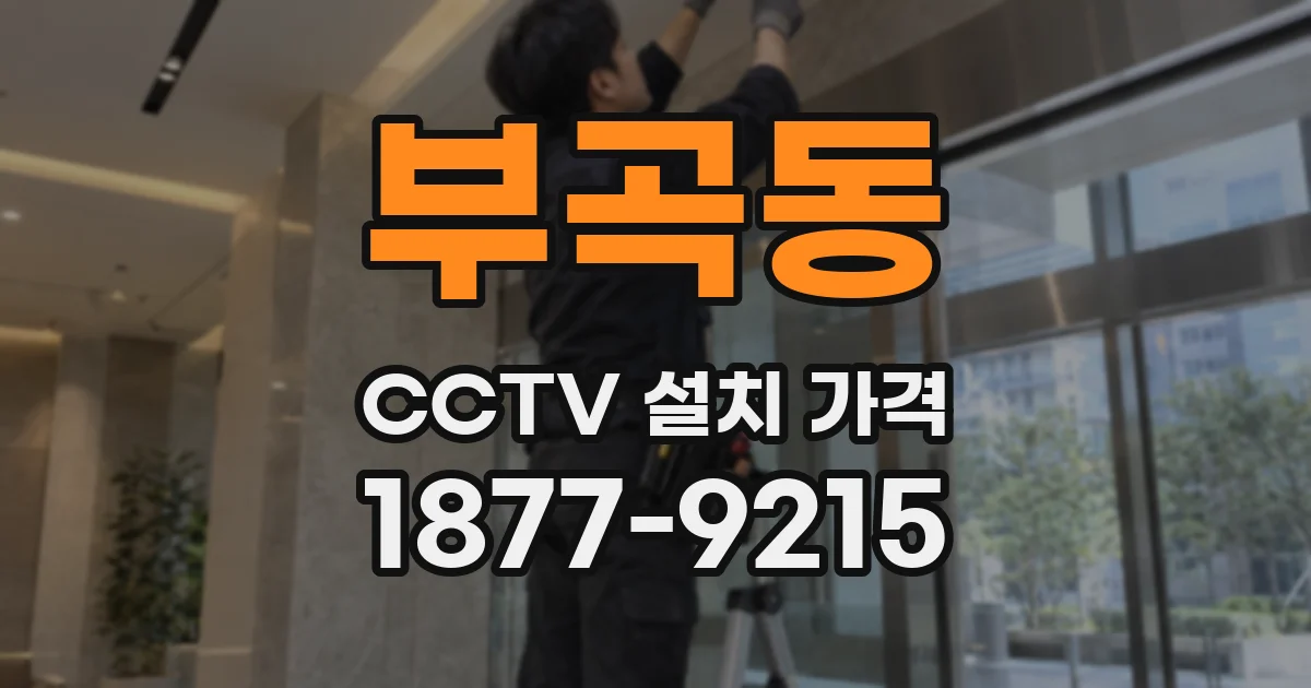 부곡동 CCTV 설치 가격