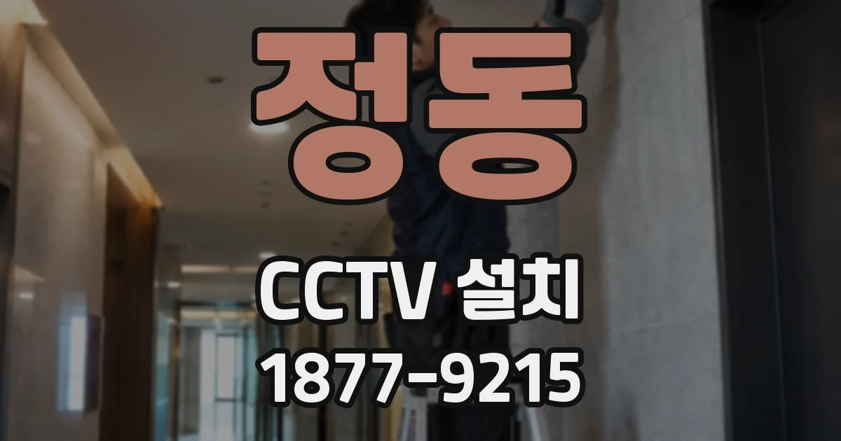 정동 CCTV 설치