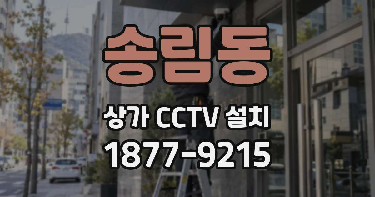송림동 상가 CCTV 설치