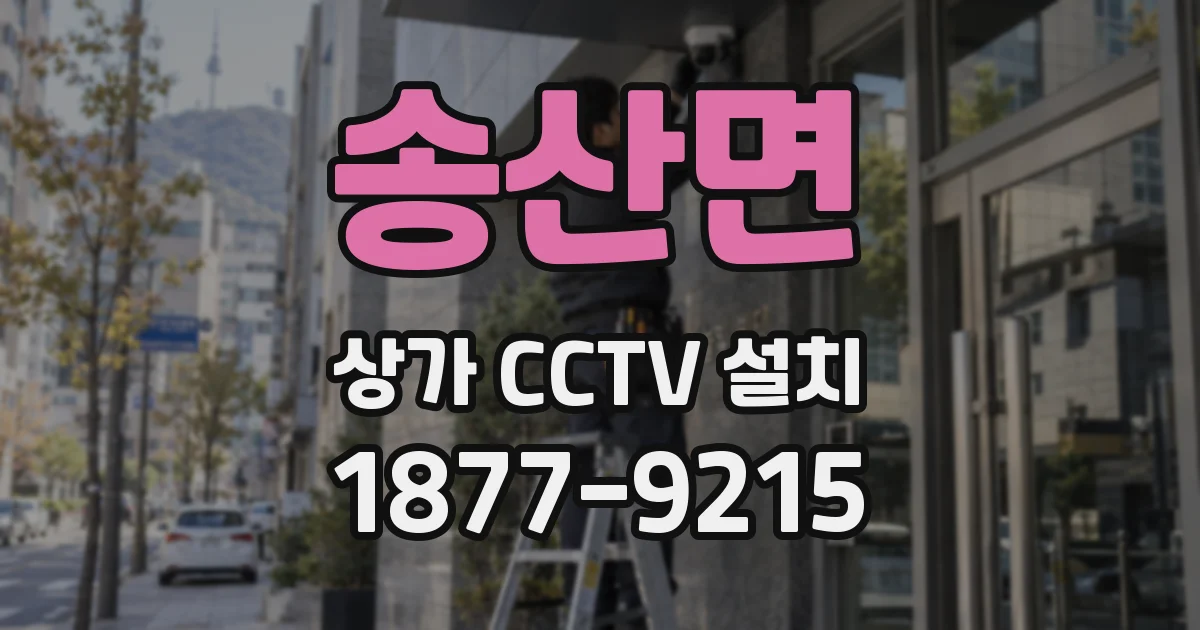 송산면 상가 CCTV 설치
