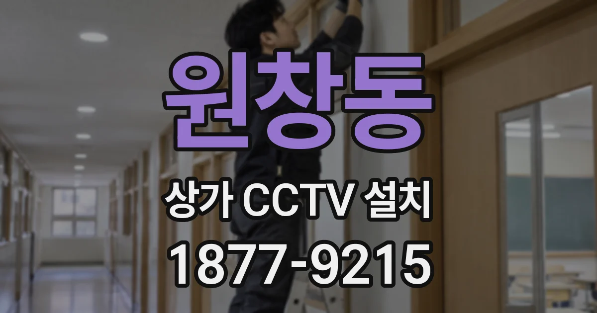 원창동 상가 CCTV 설치
