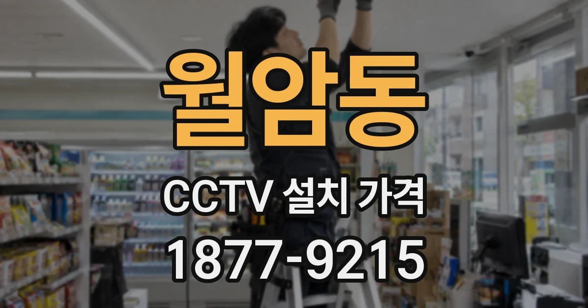 월암동 CCTV 설치 가격