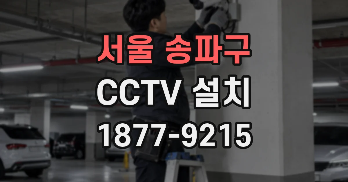 서울 송파구 CCTV 설치