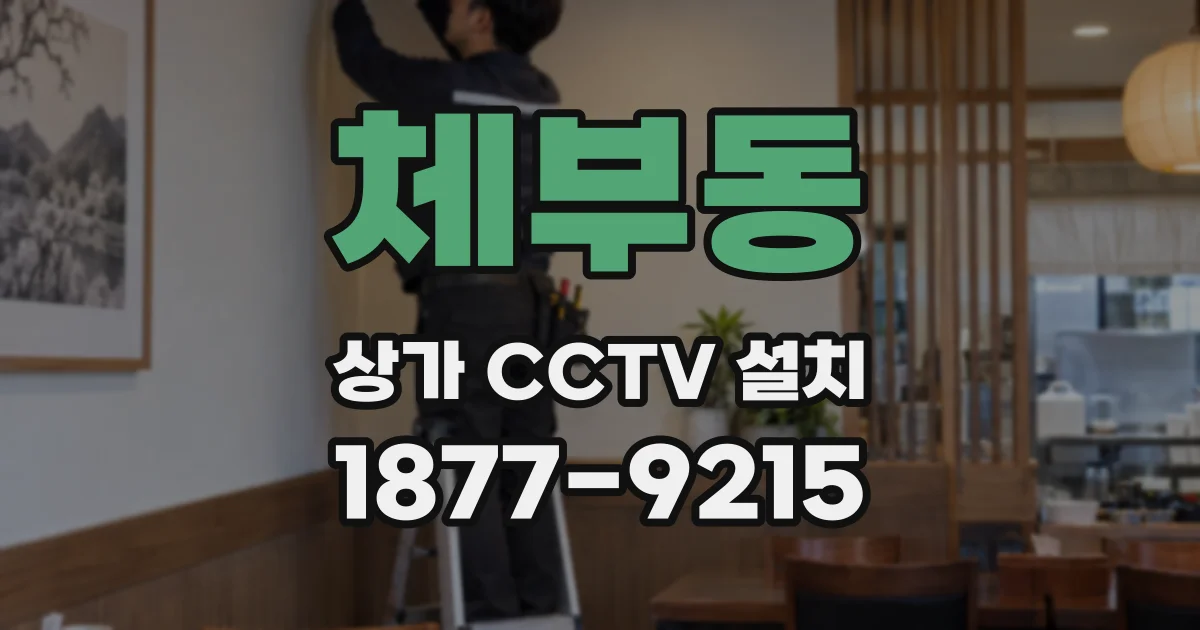 체부동 상가 CCTV 설치