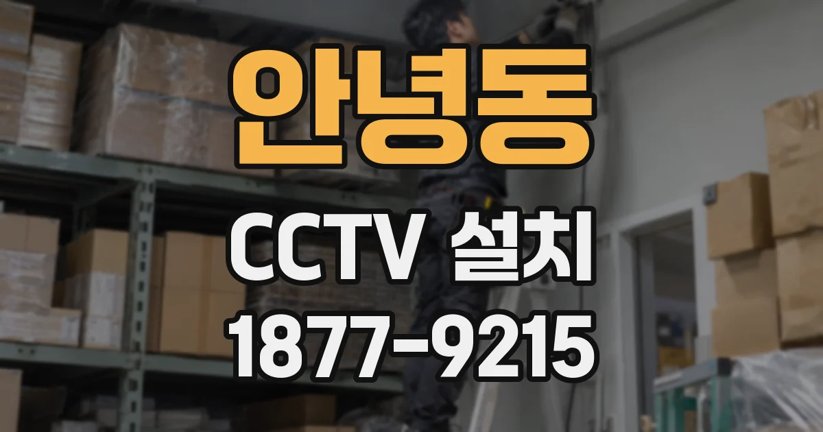 안녕동 CCTV 설치