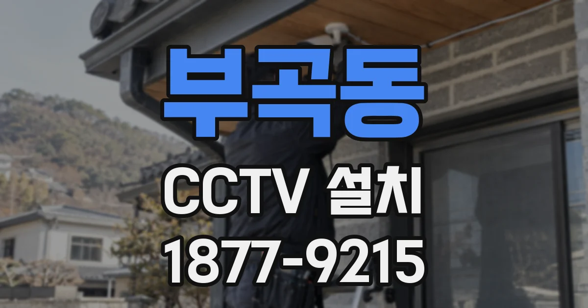 부곡동 CCTV 설치