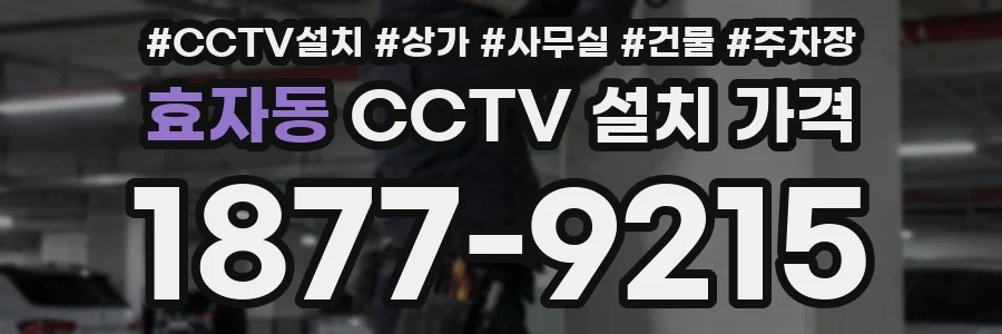 효자동 CCTV 설치 가격