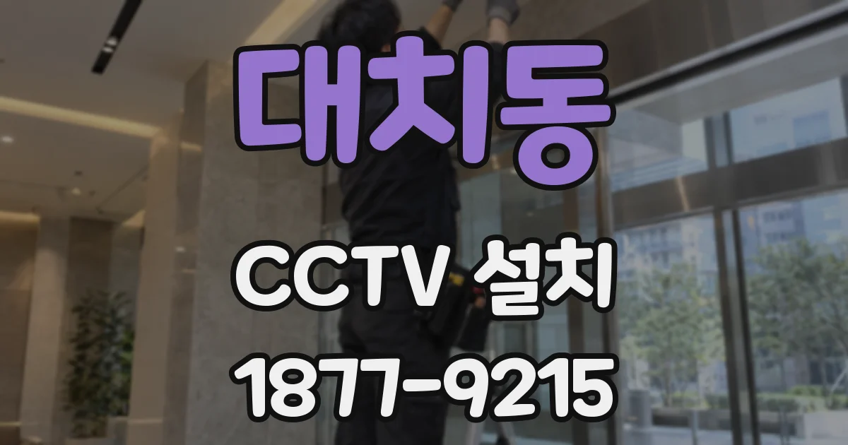 대치동 CCTV 설치
