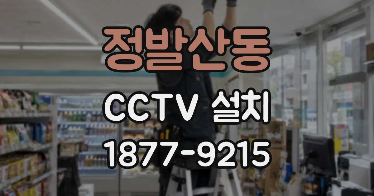 정발산동 CCTV 설치