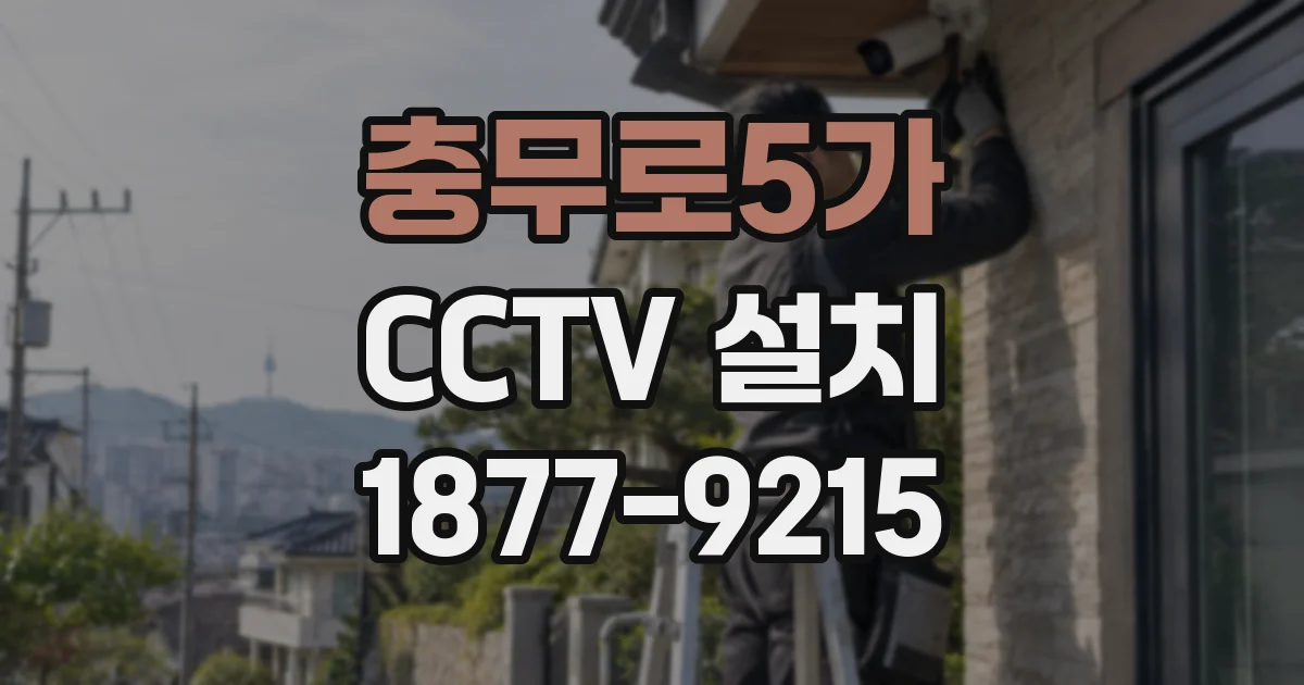 충무로5가 CCTV 설치