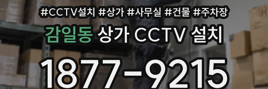 감일동 상가 CCTV 설치