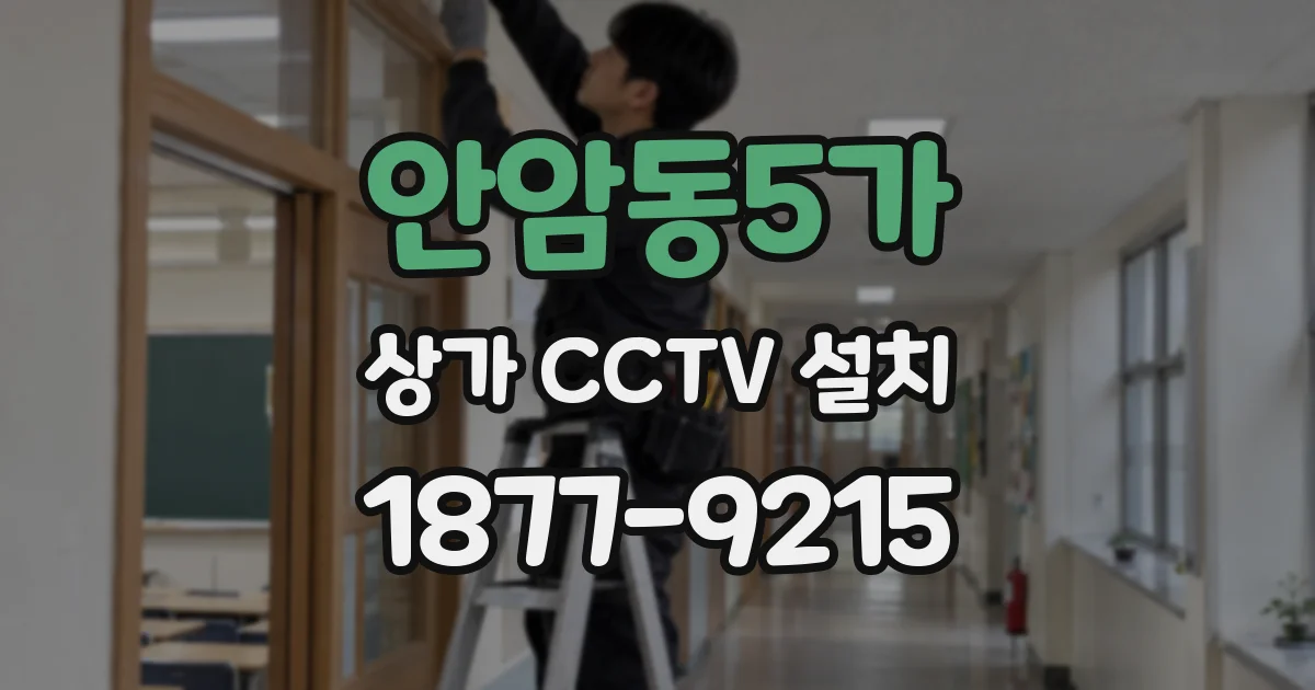 안암동5가 상가 CCTV 설치