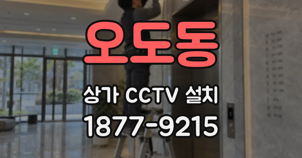 오도동 상가 CCTV 설치