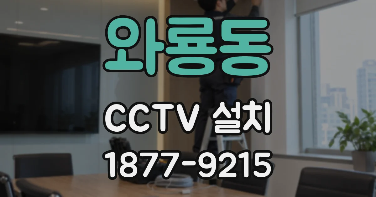 와룡동 CCTV 설치