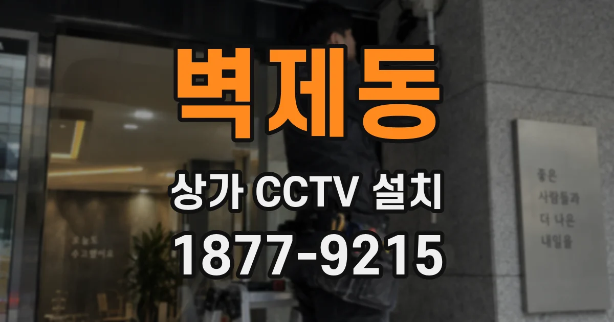벽제동 상가 CCTV 설치
