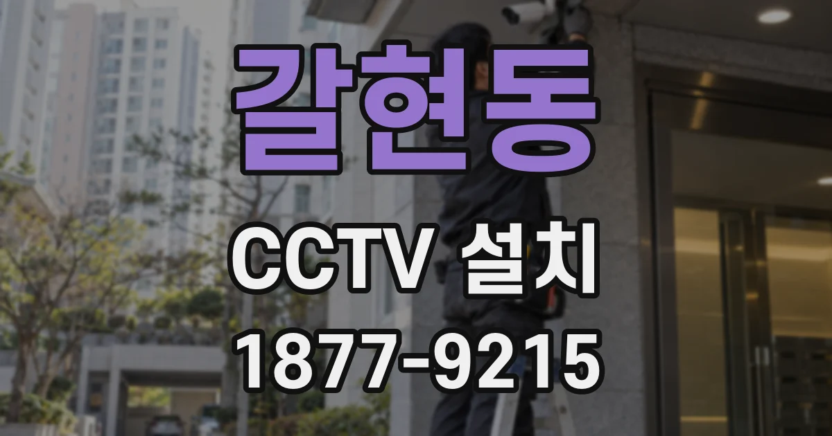 갈현동 CCTV 설치