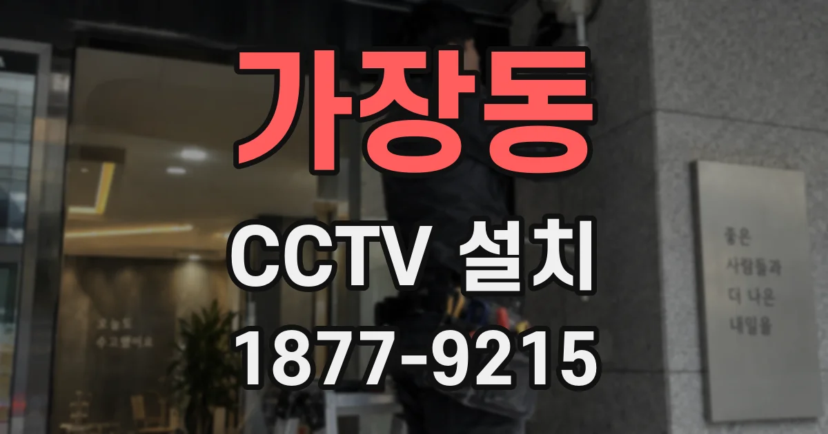 가장동 CCTV 설치