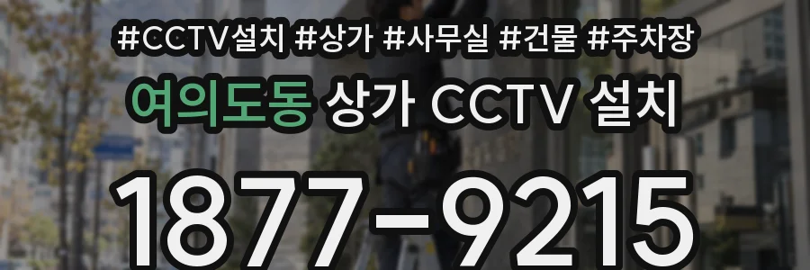여의도동 상가 CCTV 설치