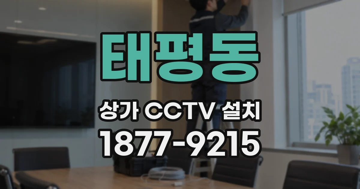 태평동 상가 CCTV 설치