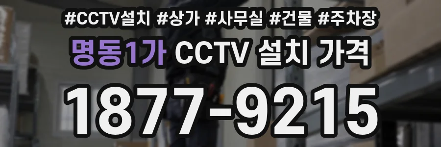 명동1가 CCTV 설치 가격
