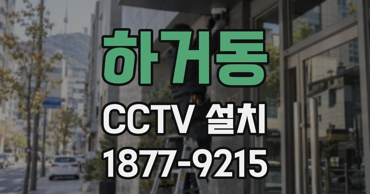 하거동 CCTV 설치