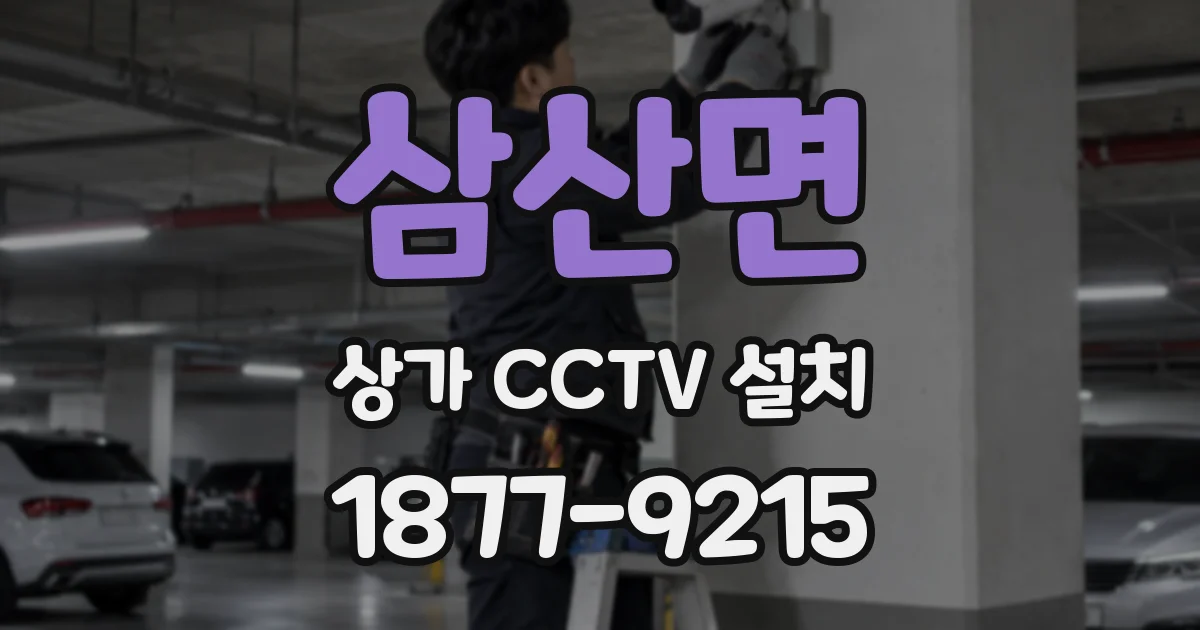 삼산면 상가 CCTV 설치