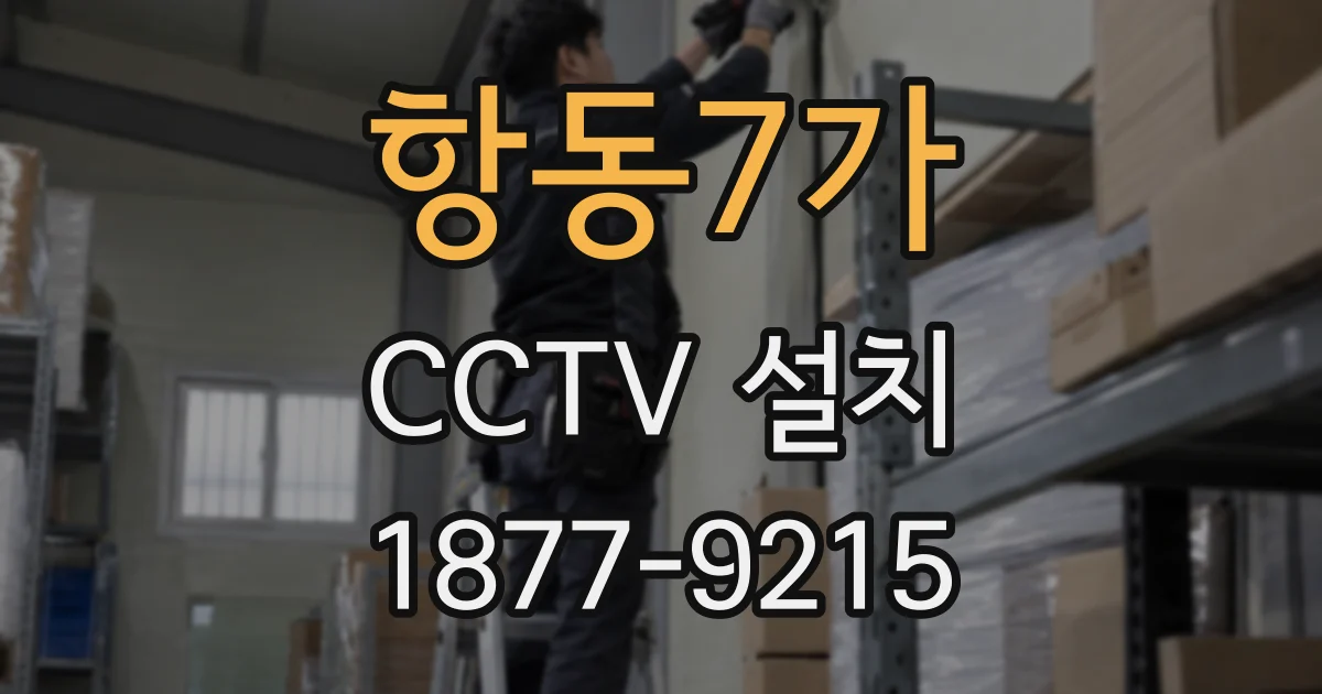 항동7가 CCTV 설치