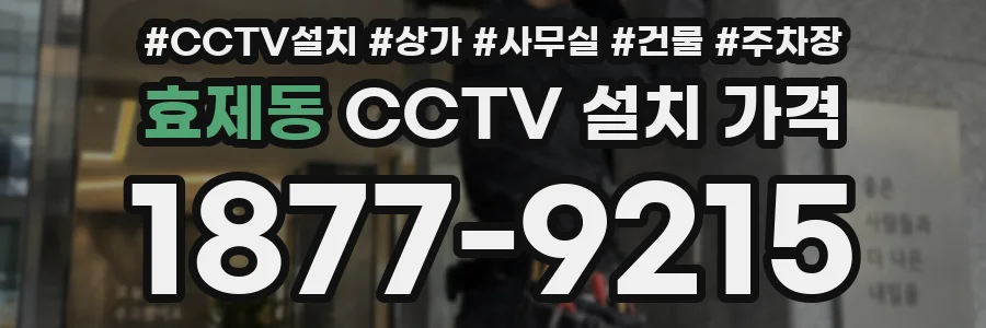 효제동 CCTV 설치 가격