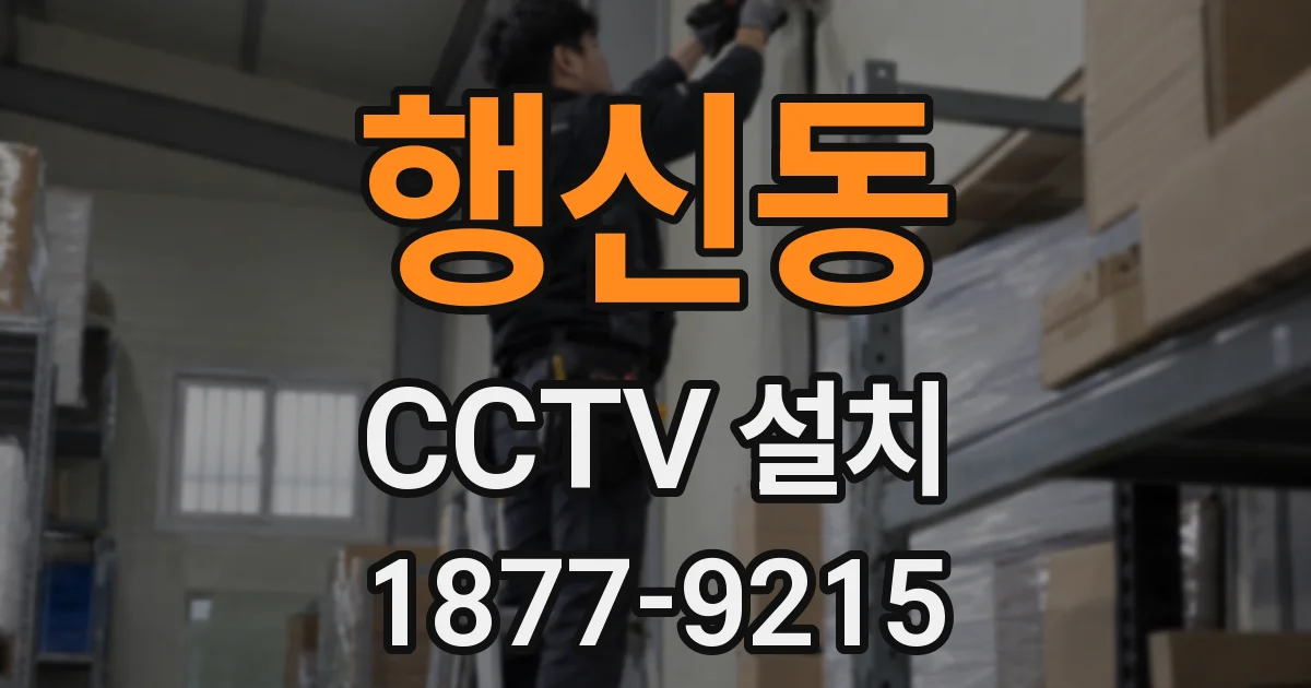 행신동 CCTV 설치