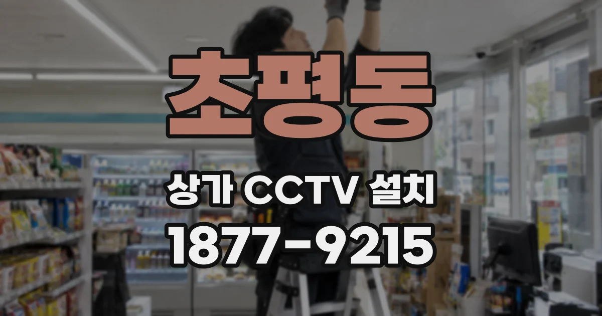 초평동 상가 CCTV 설치